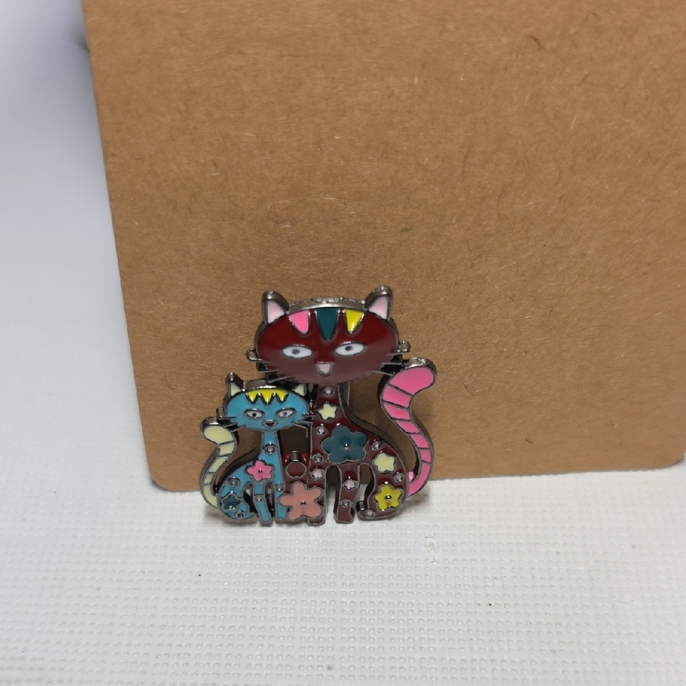 Colorful Cat Enamel Pin